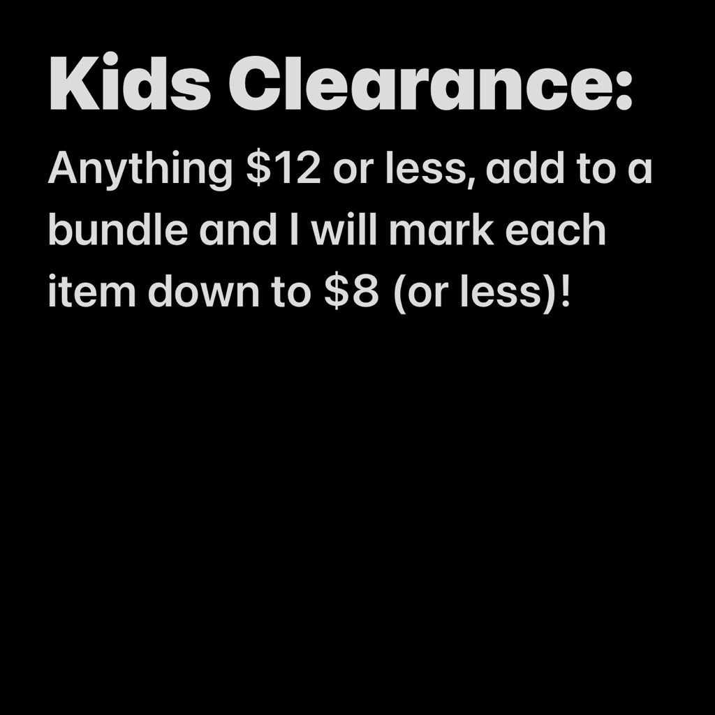 Kids Clearance Sale